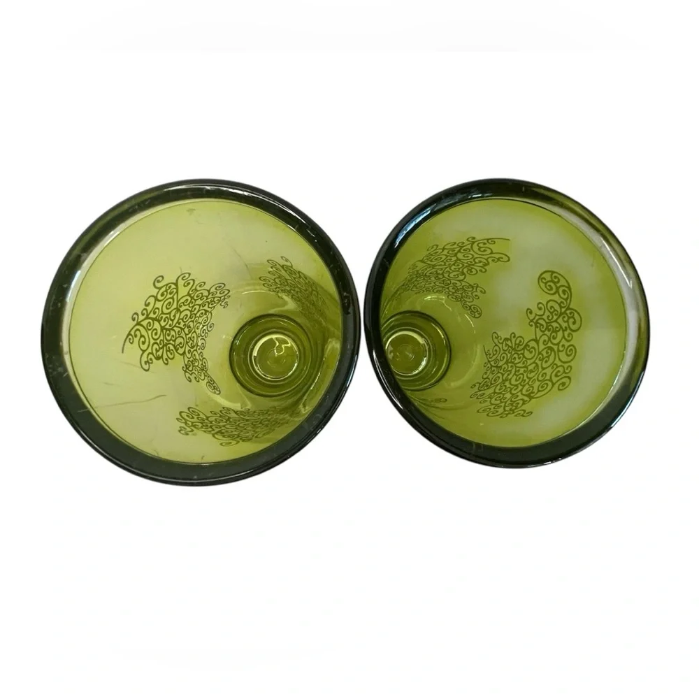 Starbucks Green Highball Tumbler Filigree Baroque Rococo 2003 Collectible 20oz